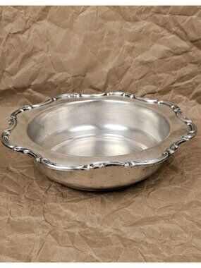 Newport Silverplate Scalloped Edge Bowl - 11" Diameter - Vintage Decorative Serv